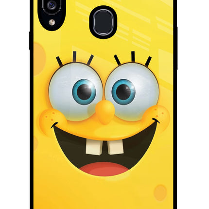 Sponge 1 Samsung A20s Glass Case Back Cover by Casekaro