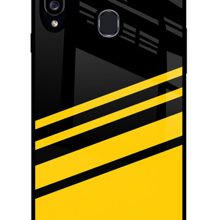 Yellow Shades Samsung A20s Glass Case Back Cover by Casekaro