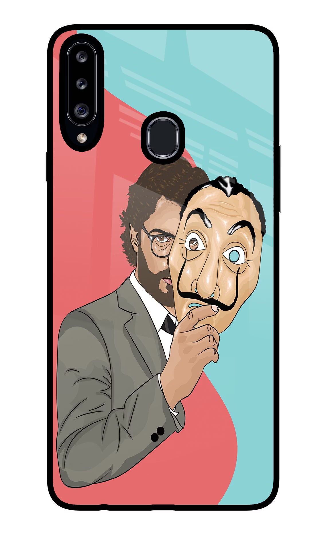 Professor Samsung A20s Glass Case Back Cover by Casekaro