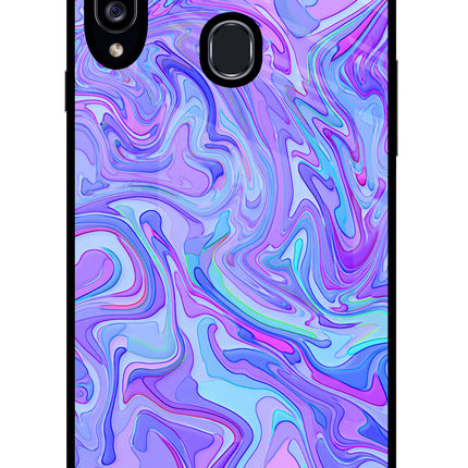 Glitter Samsung A20s Glass Case Back Cover by Casekaro