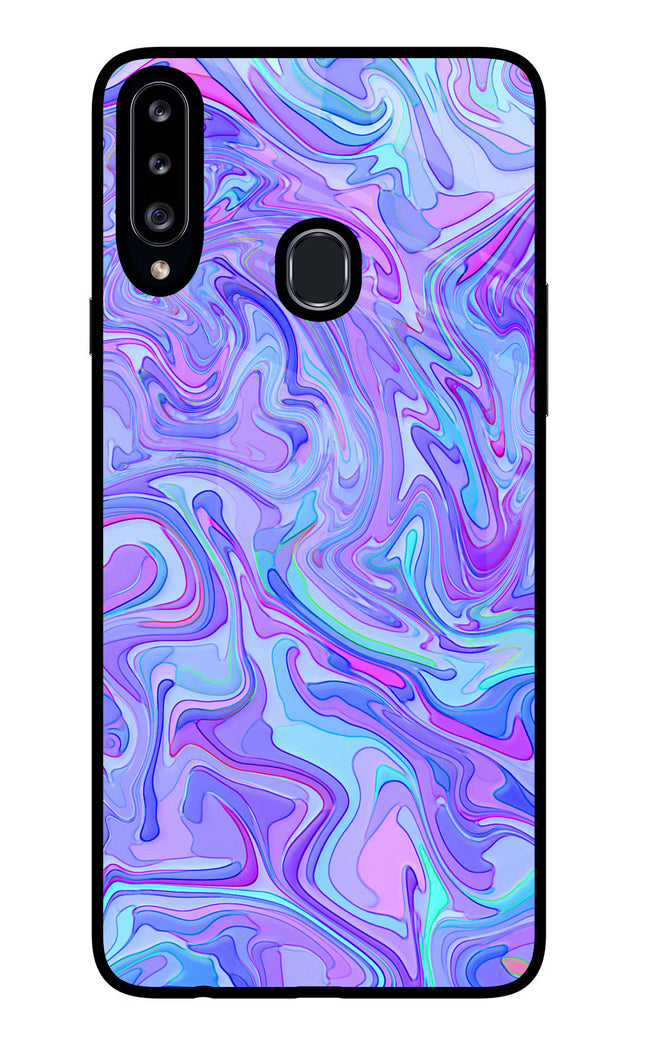 Glitter Samsung A20s Glass Case Back Cover by Casekaro