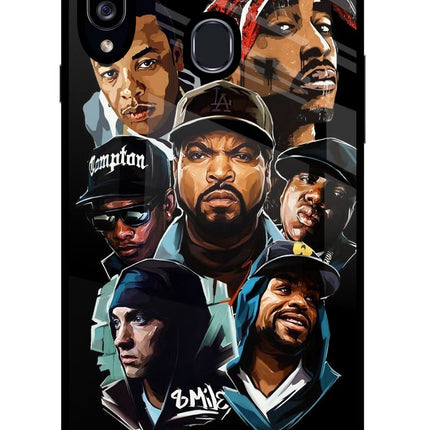 Rappers Samsung A20s Glass Case Back Cover by Casekaro