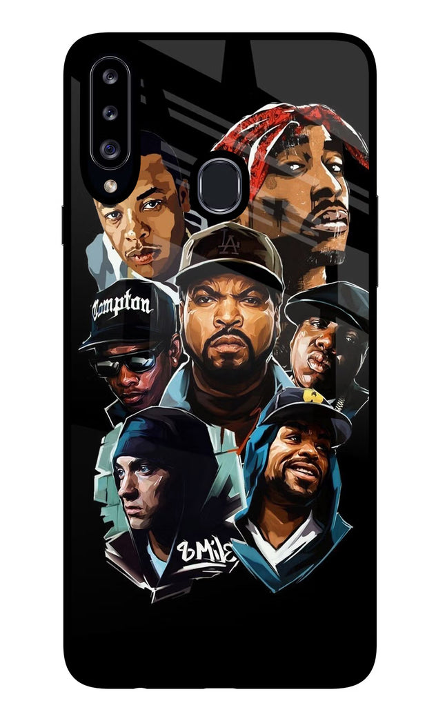 Rappers Samsung A20s Glass Case Back Cover by Casekaro