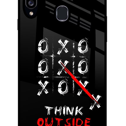 Think out of the BOX Samsung A20s Glass Case Back Cover by Casekaro