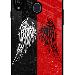 Wings Samsung A20s Glass Case