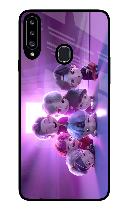 BTS Chibi Samsung A20s Glass Case