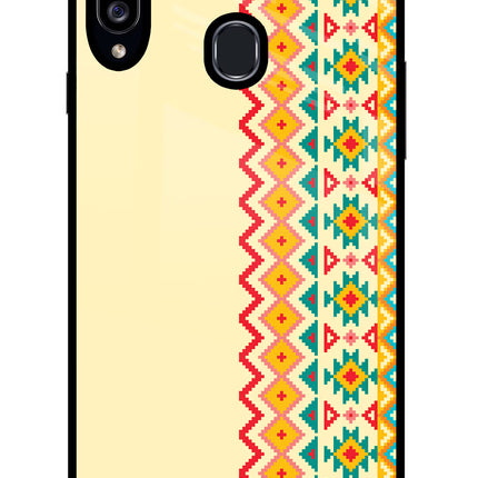 Ethnic Seamless Samsung A20s Glass Case Back Cover by Casekaro