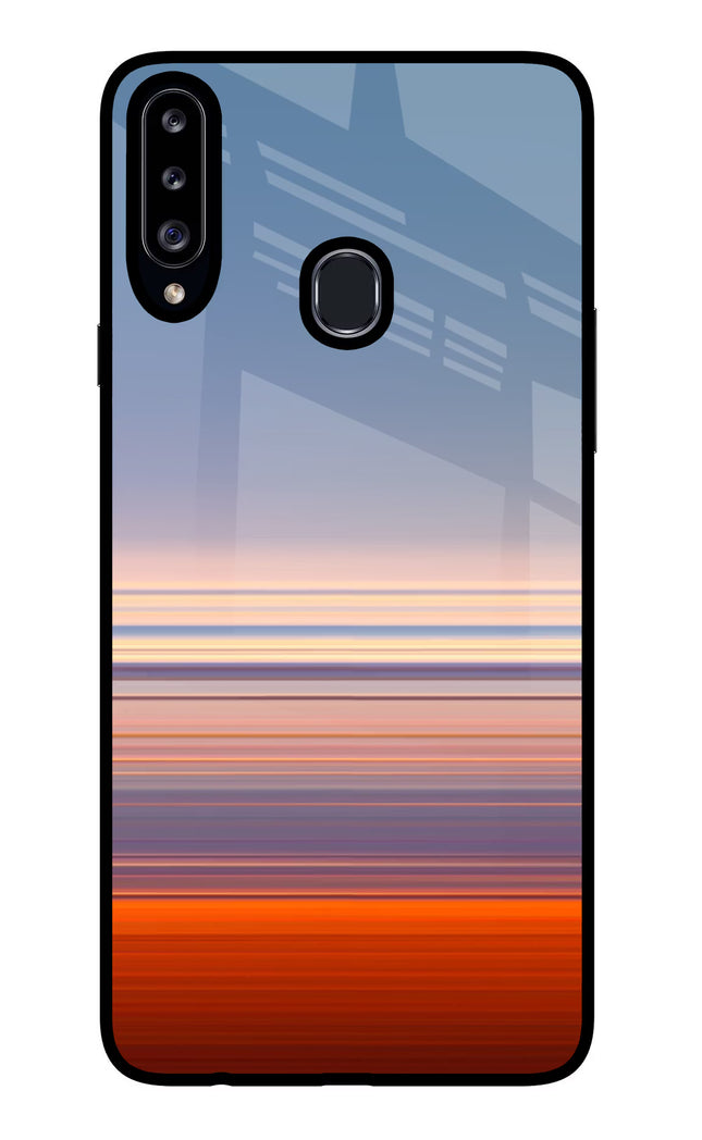 Morning Colors Samsung A20s Glass Case Back Cover by Casekaro