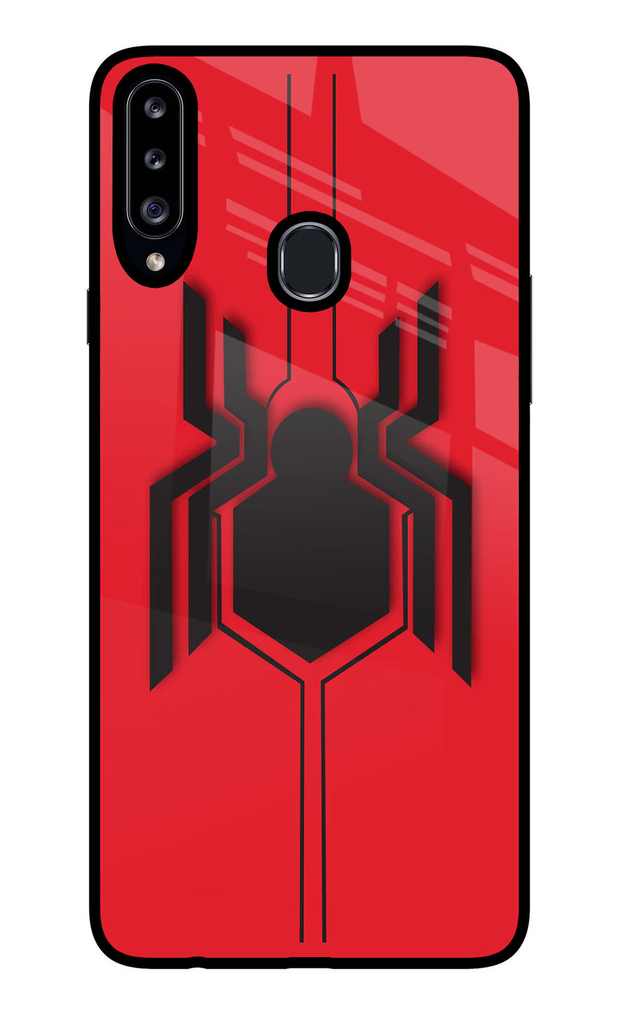 Spider Samsung A20s Back Cover, Glass case