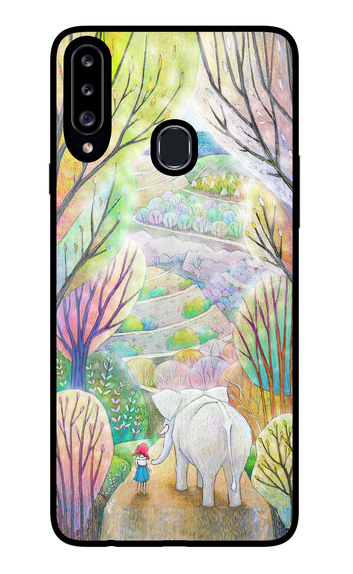 Nature Painting Samsung A20s Glass Case Back Cover by Casekaro