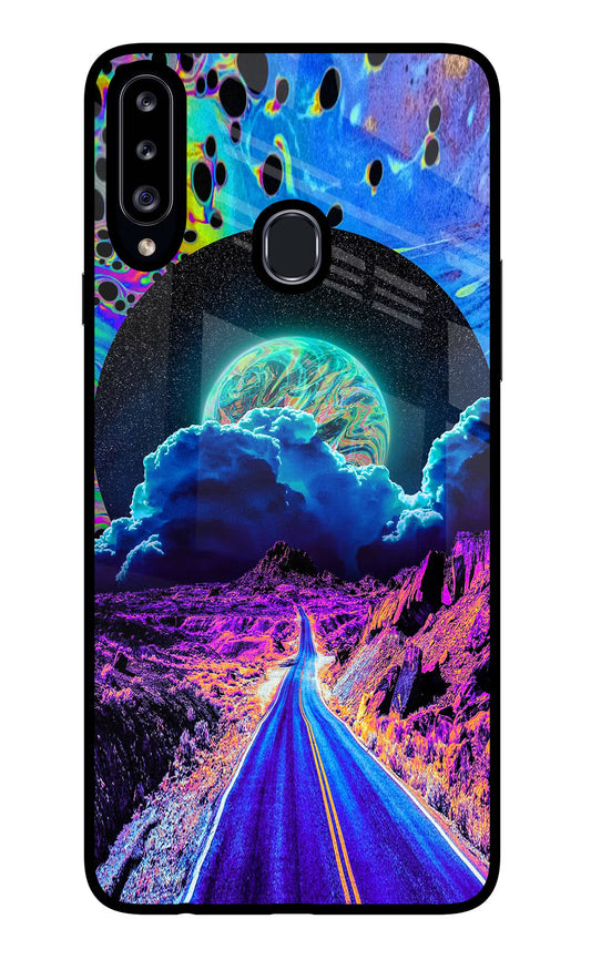 Psychedelic Painting Samsung A20s Glass Case