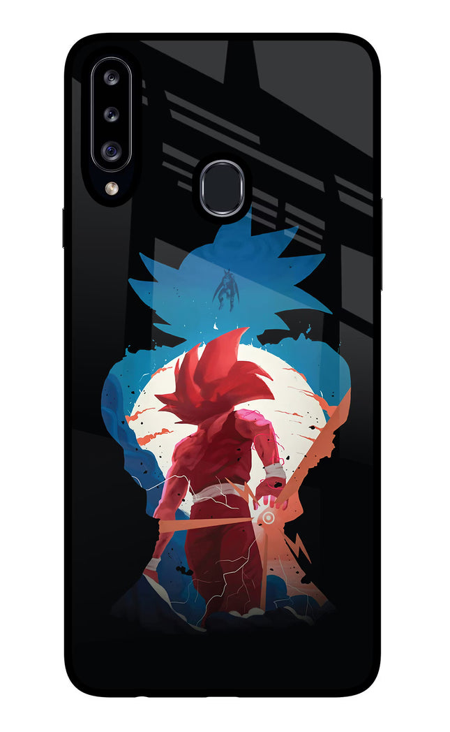 Goku Samsung A20s Glass Case Back Cover by Casekaro