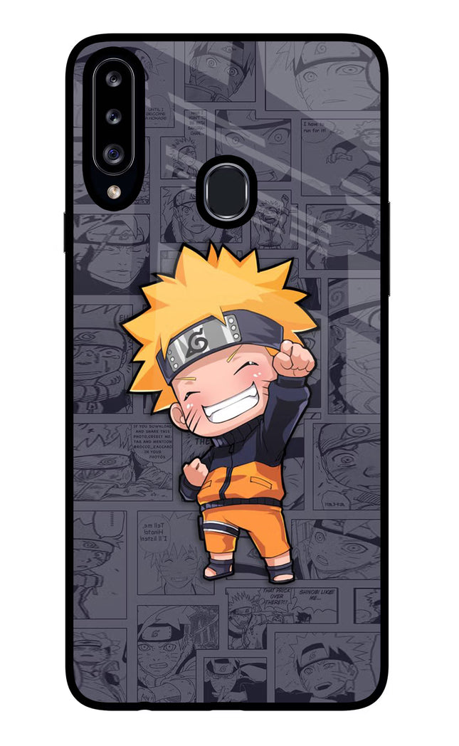 Chota Naruto Samsung A20s Glass Case Back Cover by Casekaro