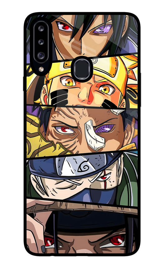 Naruto Character Samsung A20s Glass Case