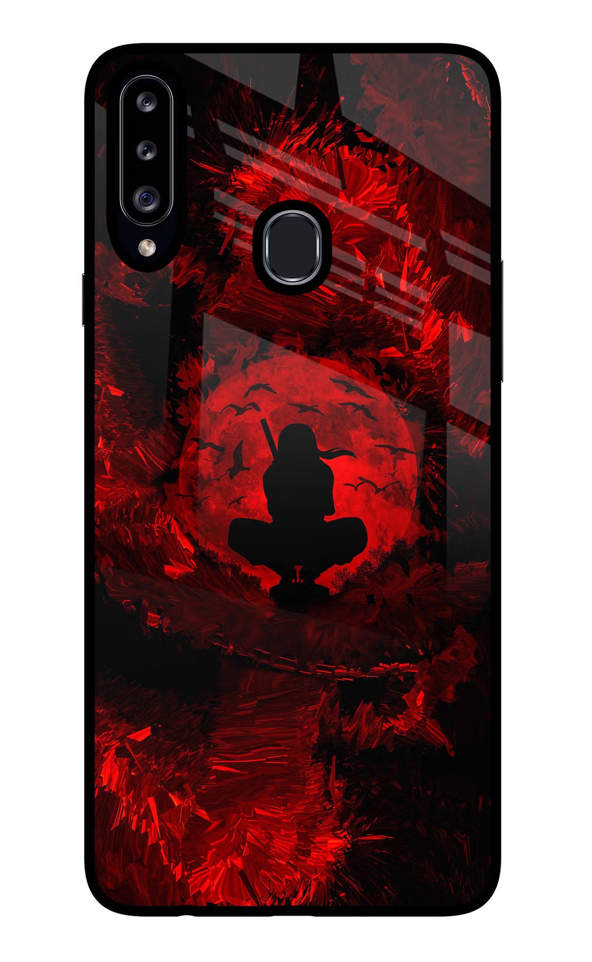 Itachi Uchiha Samsung A20s Glass Case Back Cover by Casekaro