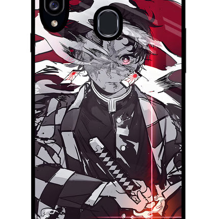 Demon Slayer Samsung A20s Glass Case Back Cover by Casekaro