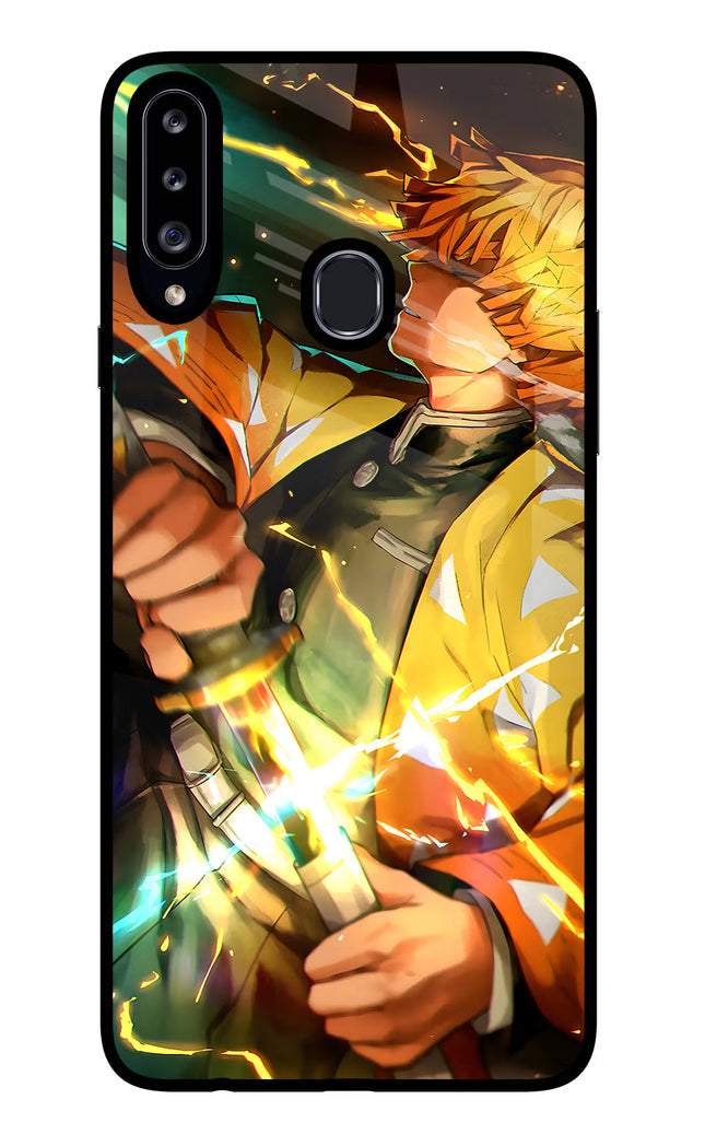 Demon Slayer Samsung A20s Glass Case Back Cover by Casekaro