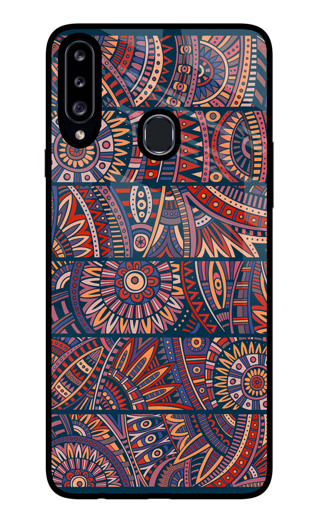 African Culture Design Samsung A20s Glass Case Back Cover by Casekaro