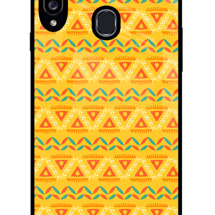 Tribal Pattern Samsung A20s Glass Case Back Cover by Casekaro