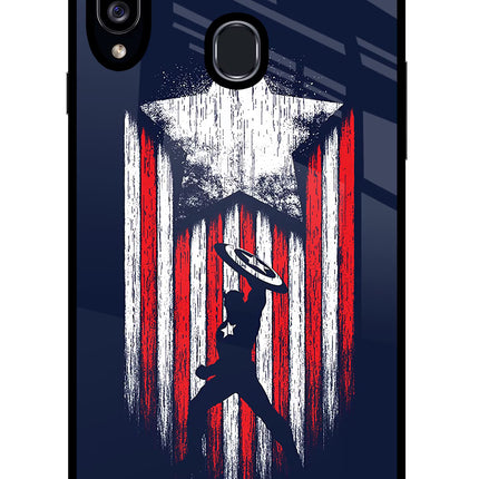 Captain America Marvel Art Samsung A20s Glass Case Back Cover by Casekaro