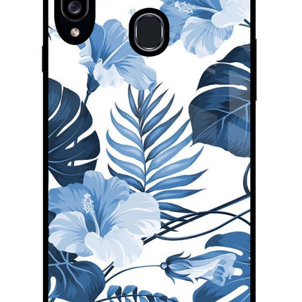 Fabric Art Samsung A20s Glass Case Back Cover by Casekaro