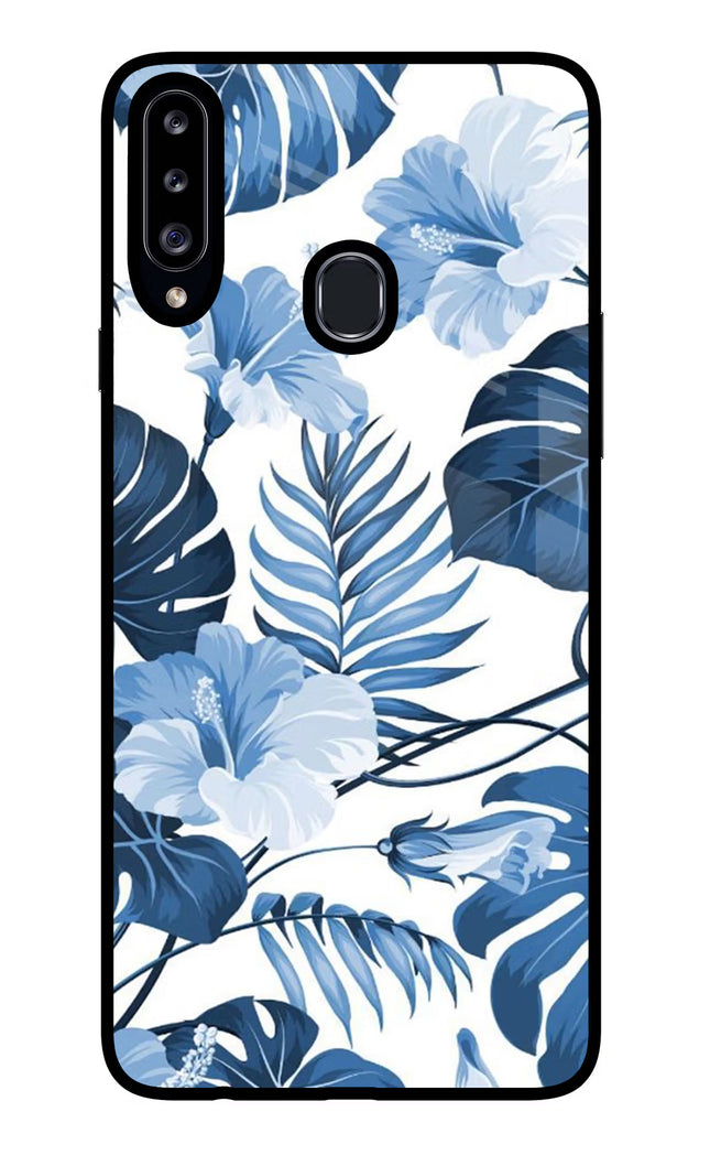 Fabric Art Samsung A20s Glass Case Back Cover by Casekaro