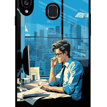 Focused Hustler (AI Generated) Samsung A20s Glass Case Back Cover by Casekaro