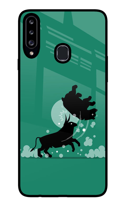 Bull Conqueror Samsung A20s Glass Case