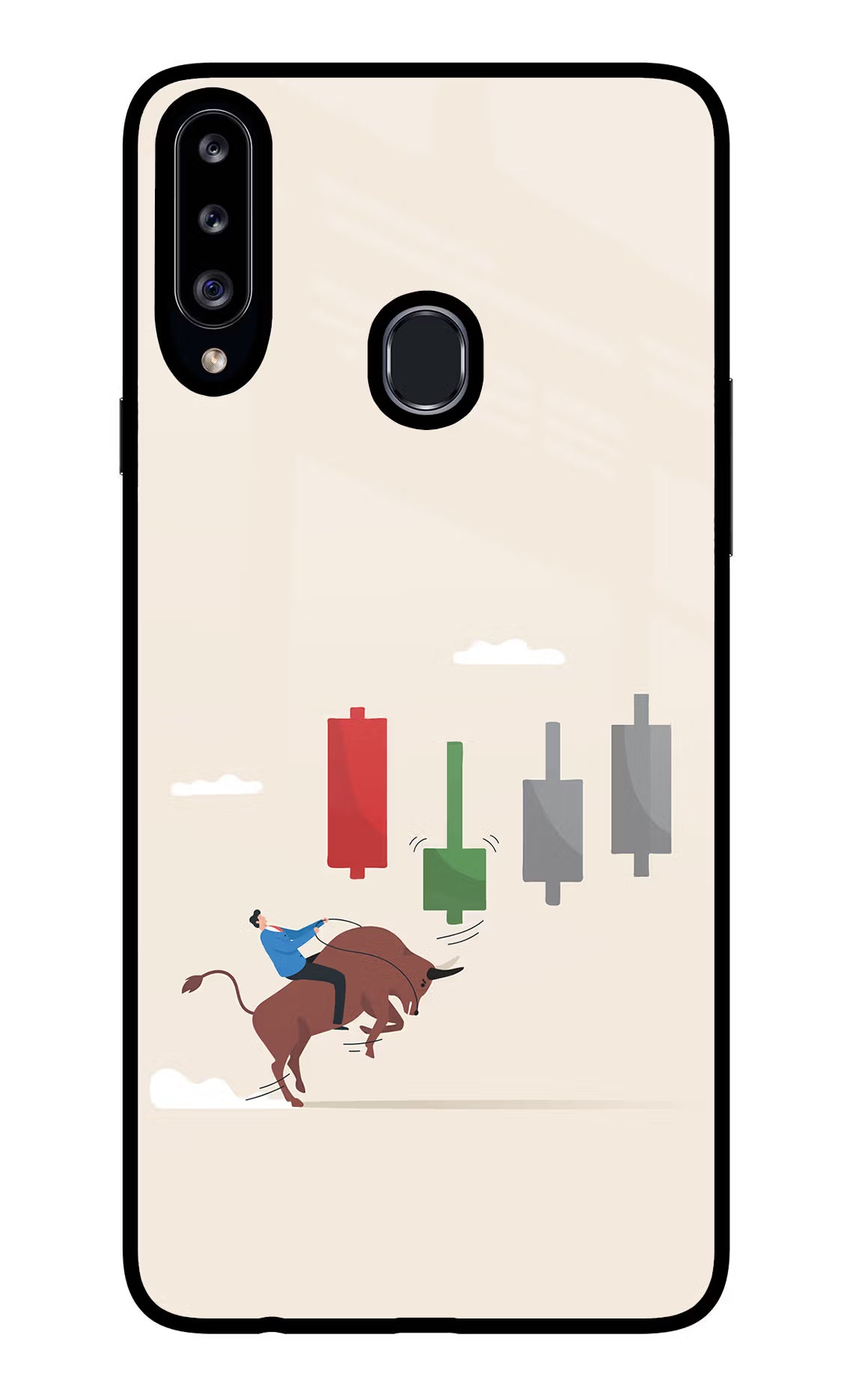 Bull Trading Momentum Samsung A20s Glass Case