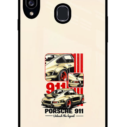 Classic Porsche 911 Samsung A20s Glass Case Back Cover by Casekaro