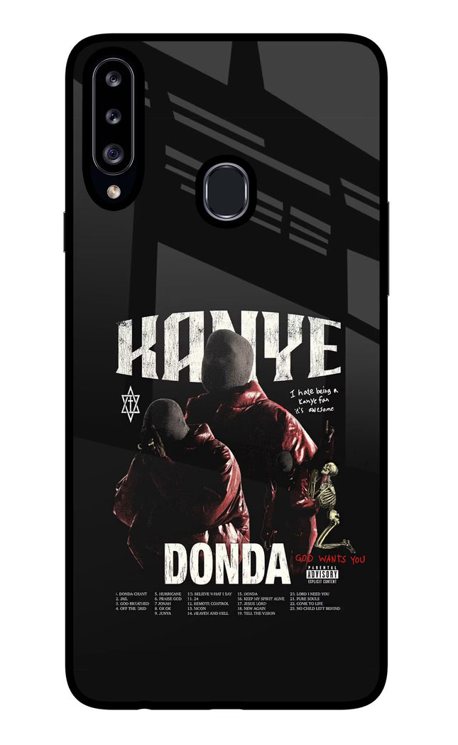 Donda Kanye West Samsung A20s Glass Case Back Cover by Casekaro