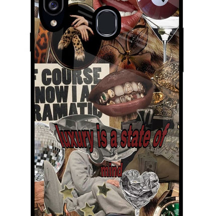 Luxury Samsung A20s Glass Case Back Cover by Casekaro