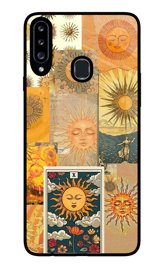 Sun Samsung A20s Glass Case Back Cover by Casekaro