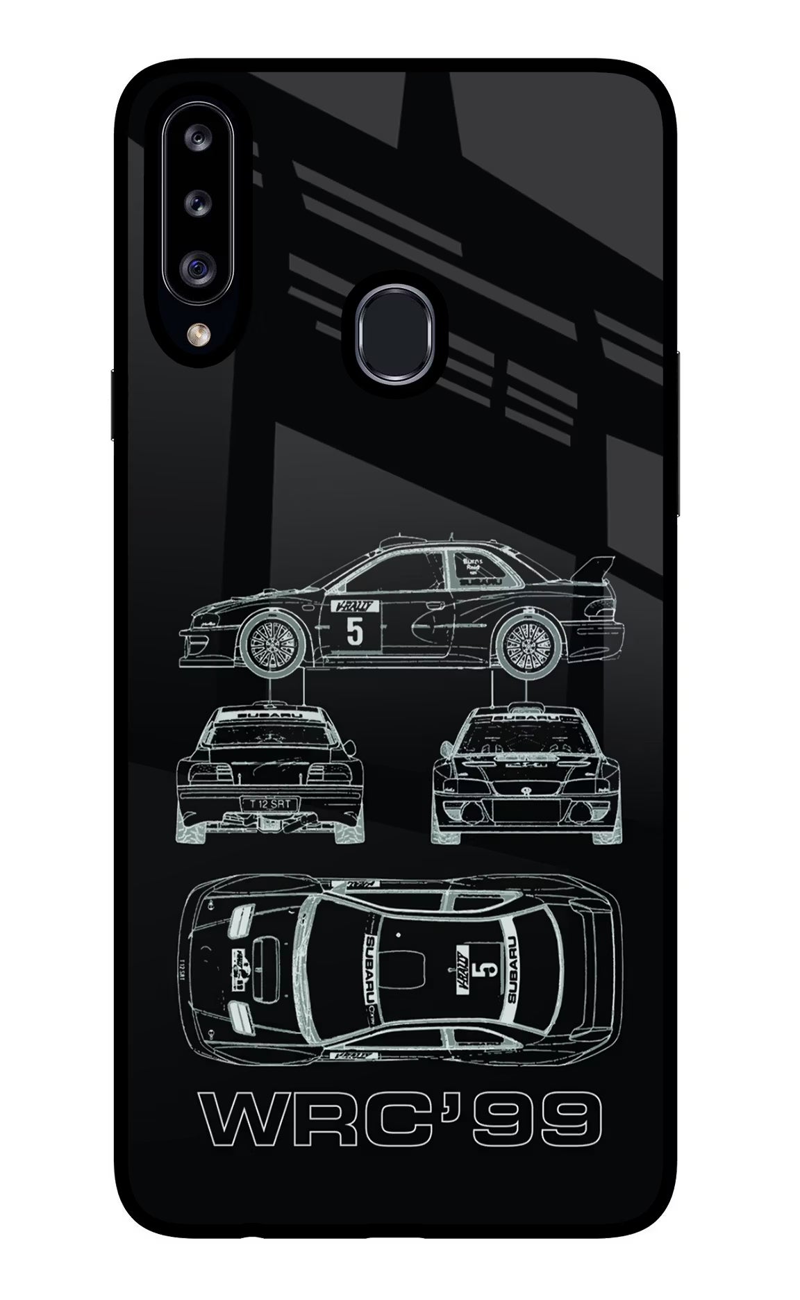 WRC'99 Samsung A20s Glass Case Back Cover by Casekaro