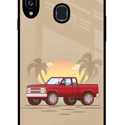Desert Classic Drive Samsung A20s Glass Case Back Cover by Casekaro