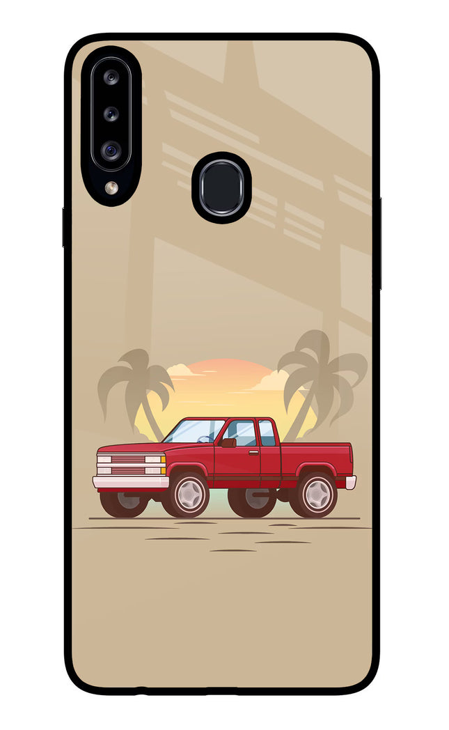 Desert Classic Drive Samsung A20s Glass Case Back Cover by Casekaro