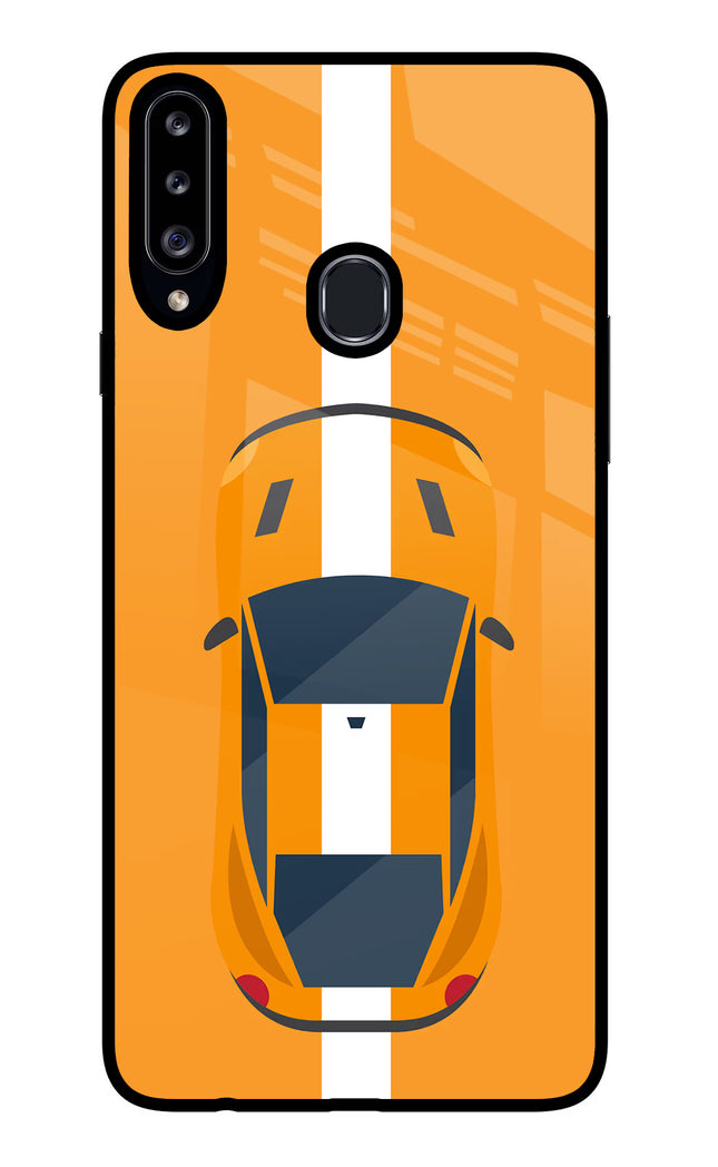 Highway Pursuit Samsung A20s Glass Case Back Cover by Casekaro