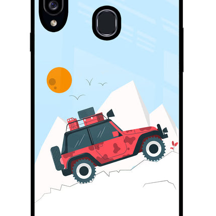 Mountain Trail Beast Samsung A20s Glass Case Back Cover by Casekaro