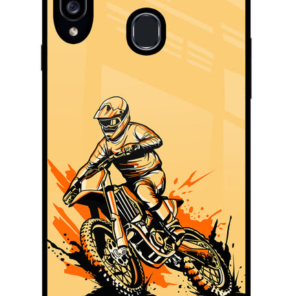 Off-Road Fury Samsung A20s Glass Case Back Cover by Casekaro