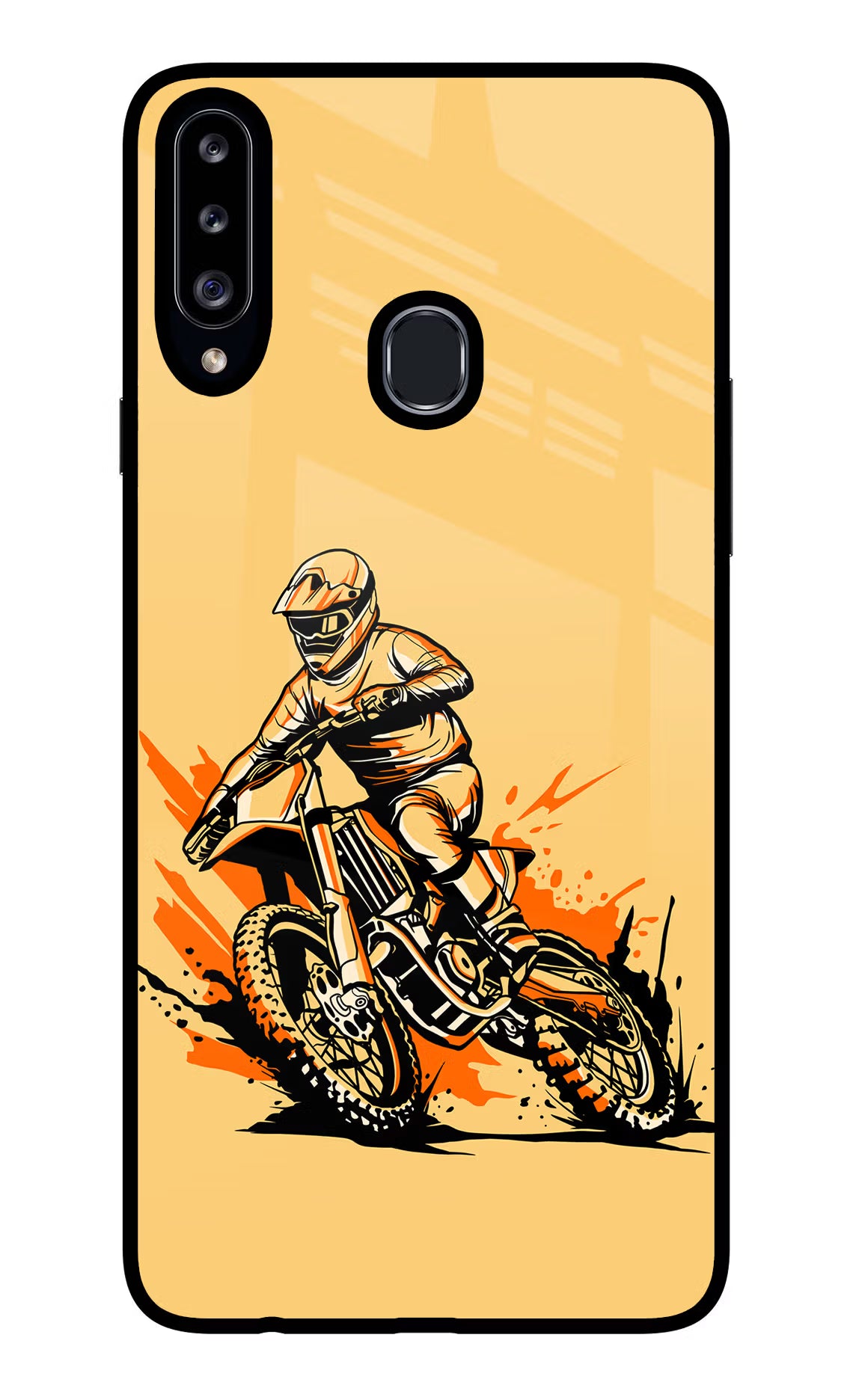 Off-Road Fury Samsung A20s Glass Case Back Cover by Casekaro