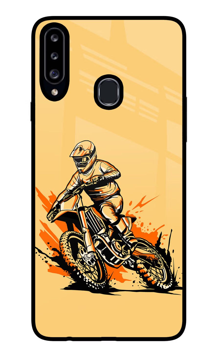 Off-Road Fury Samsung A20s Back Cover, Glass case