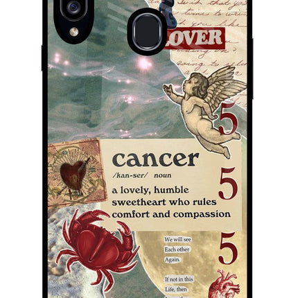 Cancer Zodiac Samsung A20s Glass Case Back Cover by Casekaro