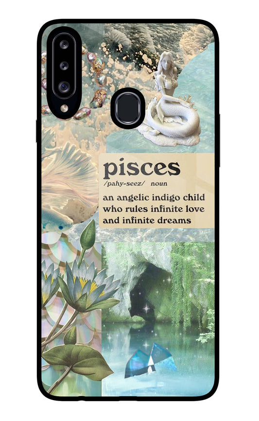 Pisces Zodiac Samsung A20s Glass Case