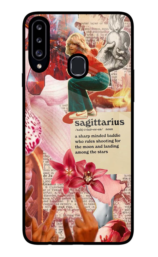 Sagittarius Zodiac Samsung A20s Glass Case Back Cover by Casekaro