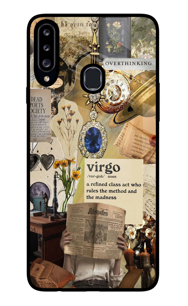 Virgo Zodiac Samsung A20s Glass Case Back Cover by Casekaro