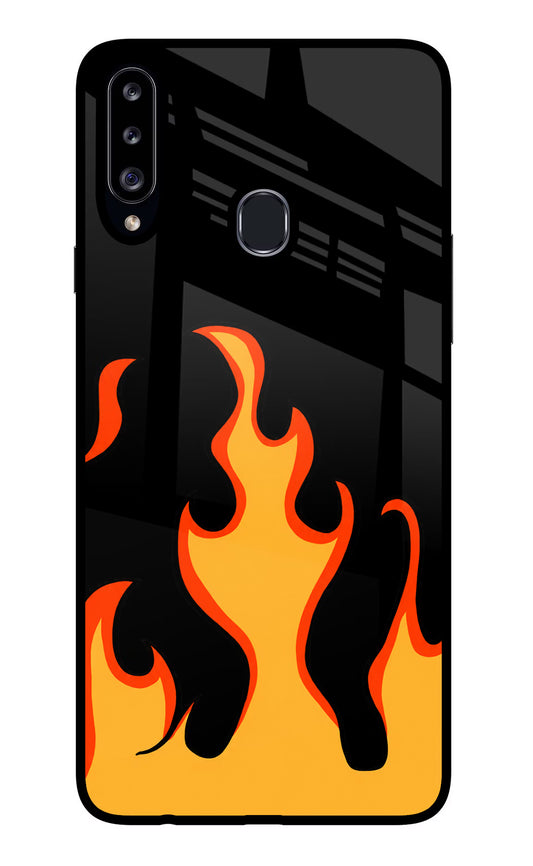 Fired Up – Black Samsung A20s Glass Case