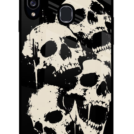 Dead Stack Samsung A20s Glass Case Back Cover by Casekaro