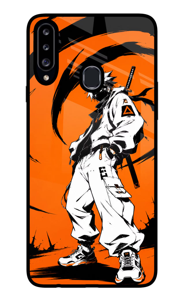 Street Samurai  Samsung A20s Glass Case Back Cover by Casekaro