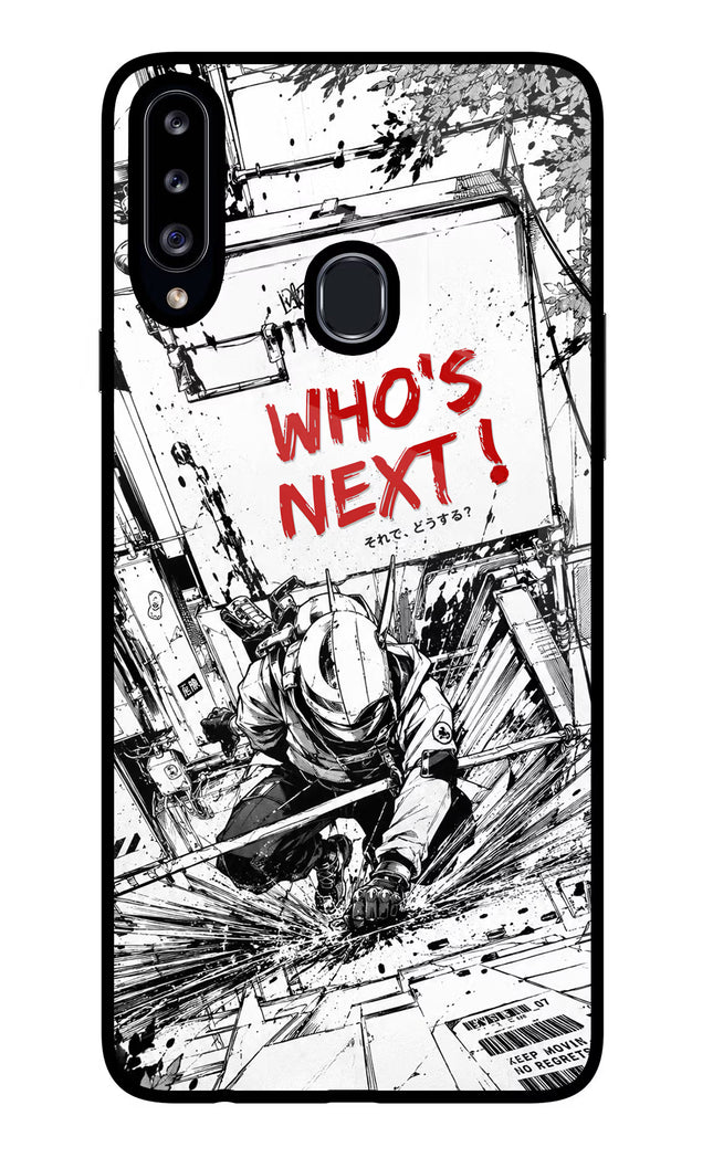 Who's Next Samsung A20s Glass Case Back Cover by Casekaro