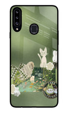 Aesthetic anime Samsung A20s Glass Case